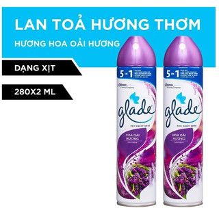 Combo 2 lọ xịt thơm phòng glade hương lavender 280mlx2