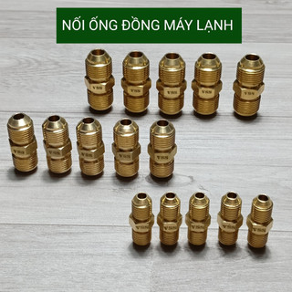 Nối ống đồng phi 6, 10, 12- khớp nối ống đồng 2 đầu côn nồi