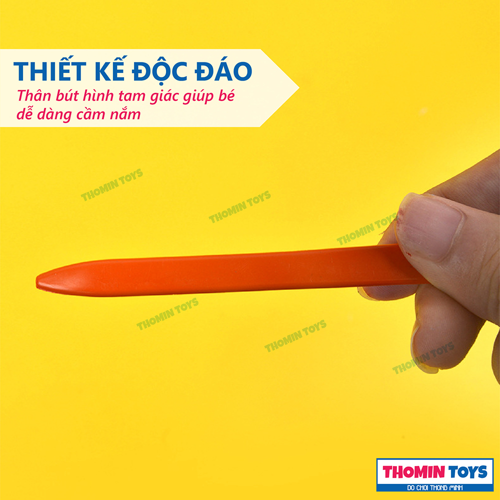 Sáp màu hữu cơ, hộp màu chống gãy 12/18/36/48 bút màu cho bé tô màu sáp màu an toàn không dính tay