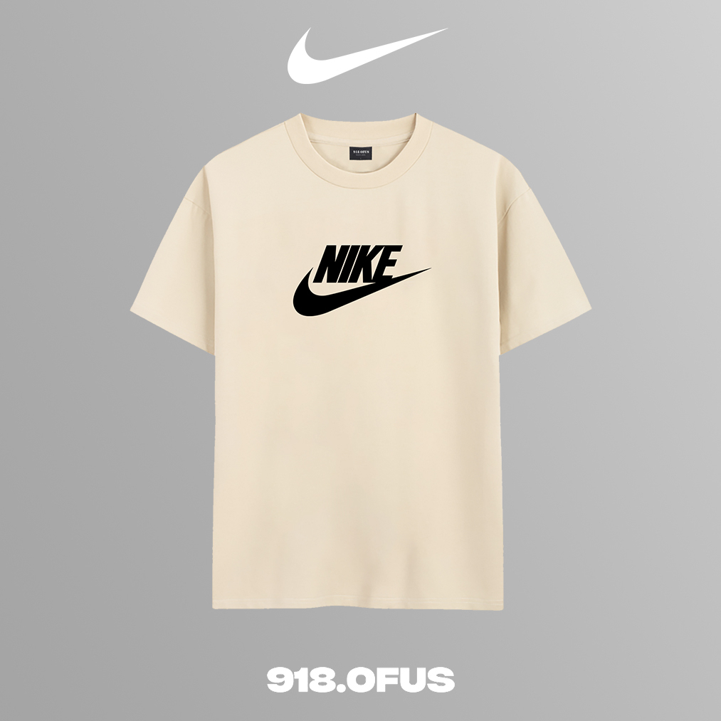 Áo phông nike basic logo to chất thun cotton dày mát unisex nam nữ 918 OFUS