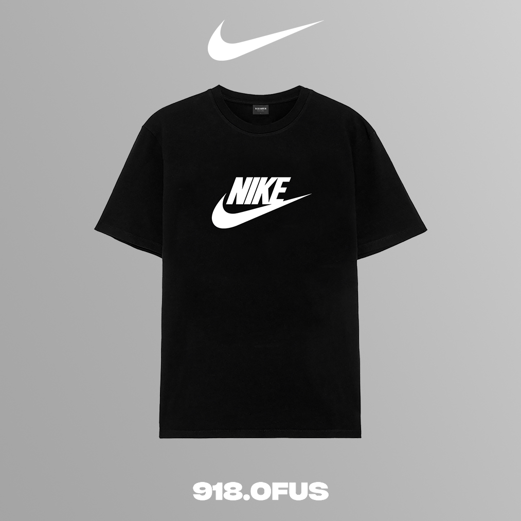 Áo phông nike basic logo to chất thun cotton dày mát unisex nam nữ 918 OFUS