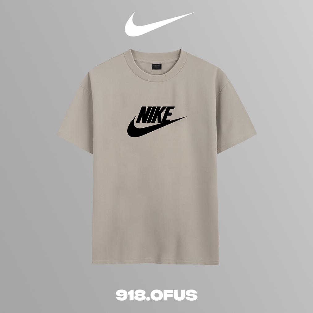 Áo phông nike basic logo to chất thun cotton dày mát unisex nam nữ 918 OFUS