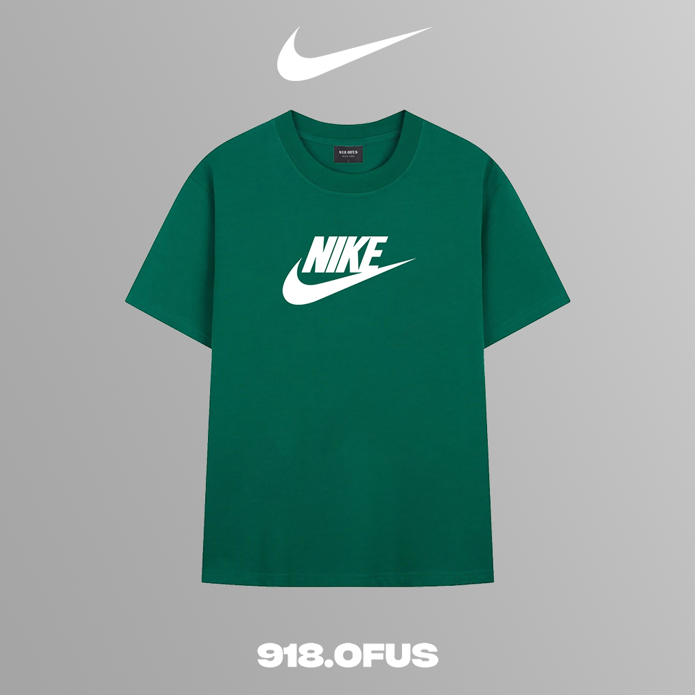Áo phông nike basic logo to chất thun cotton dày mát unisex nam nữ 918 OFUS