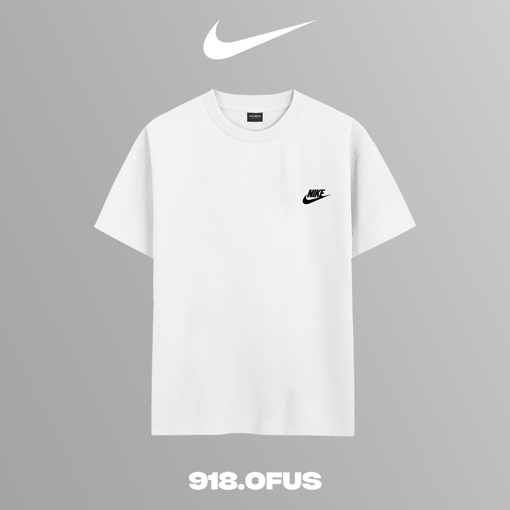 Áo phông nike basic logo nhỏ chất thun cotton dày mát unisex nam nữ 918 OFUS
