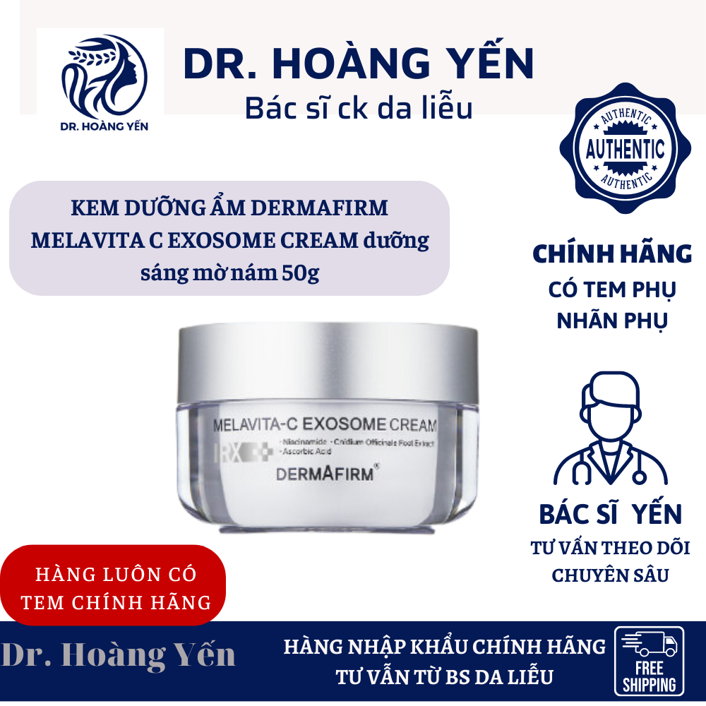 KEM DƯỠNG ẨM DERMAFIRM MELAVITA C EXOSOME CREAM dưỡng sáng mờ nám - 50ml