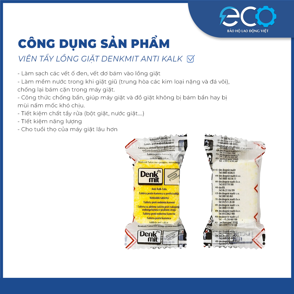 Viên tẩy vệ sinh lồng máy giặt Denkmit HÀNG CHUẨN ĐỨC
