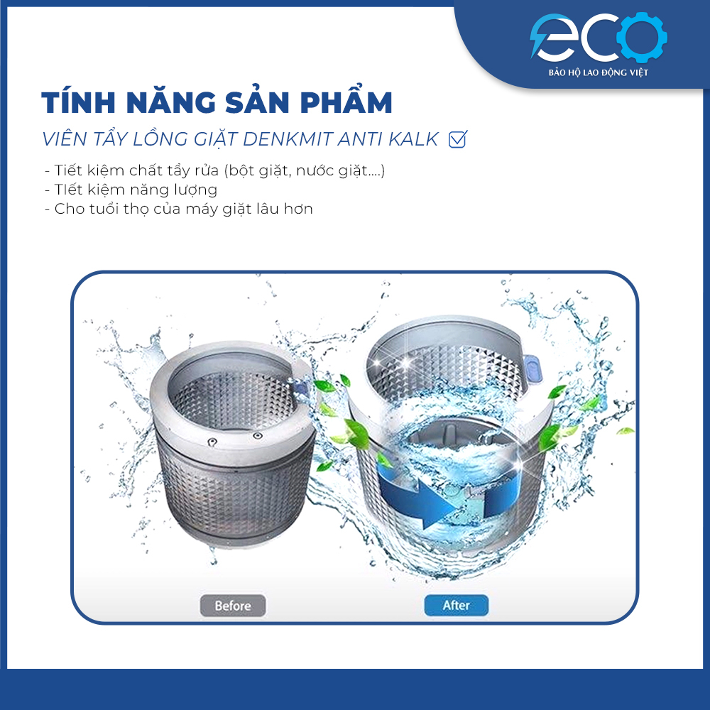 Viên tẩy vệ sinh lồng máy giặt Denkmit HÀNG CHUẨN ĐỨC