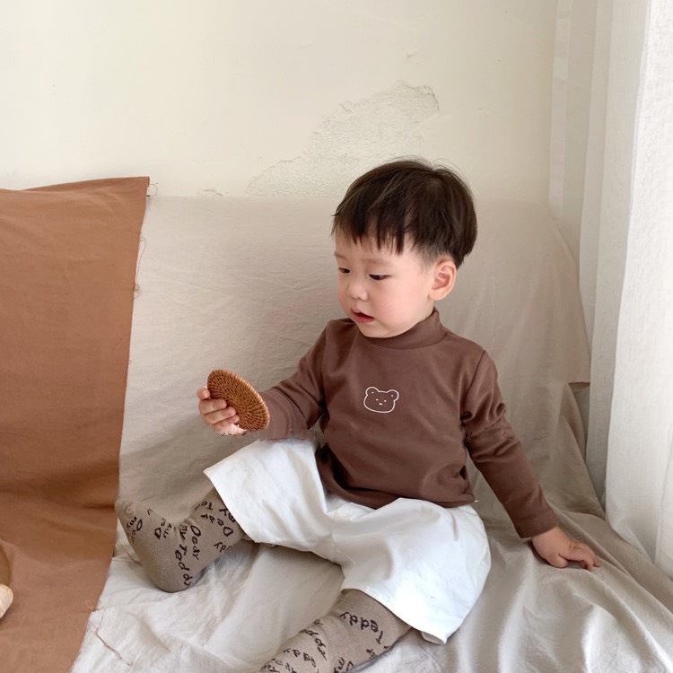 Áo giữ nhiệt dài tay Embes cho bé, chất cotton mềm từ 7kg đến 17kg