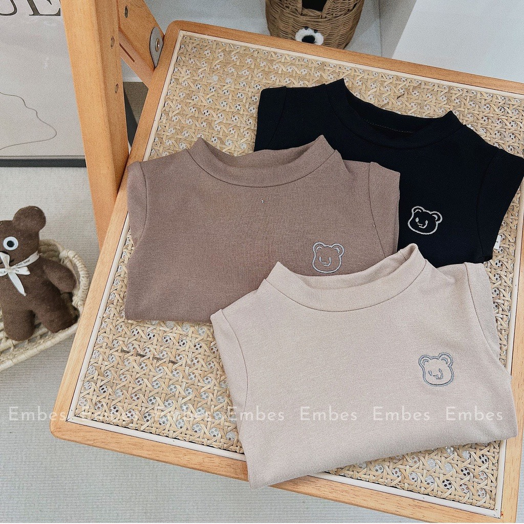 Áo giữ nhiệt dài tay Embes cho bé, chất cotton mềm từ 7kg đến 17kg