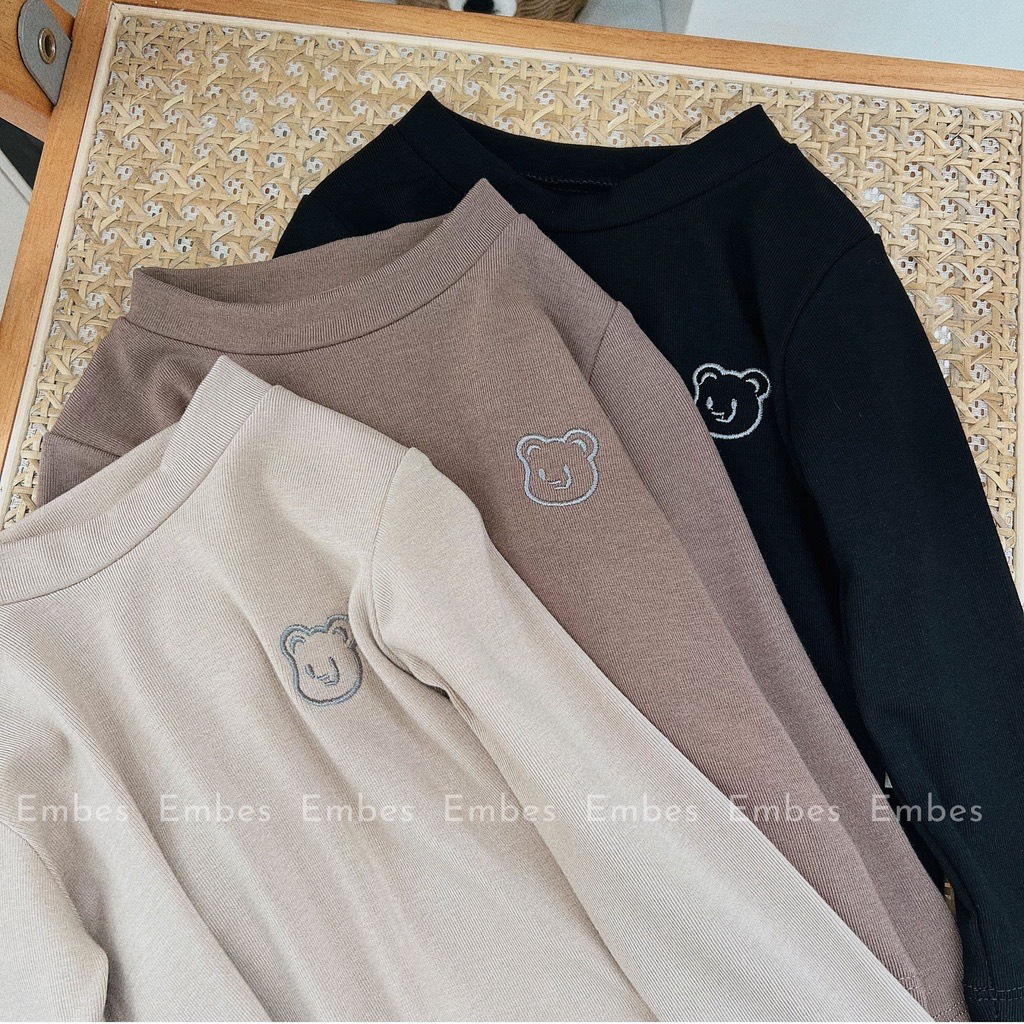Áo giữ nhiệt dài tay Embes cho bé, chất cotton mềm từ 7kg đến 17kg