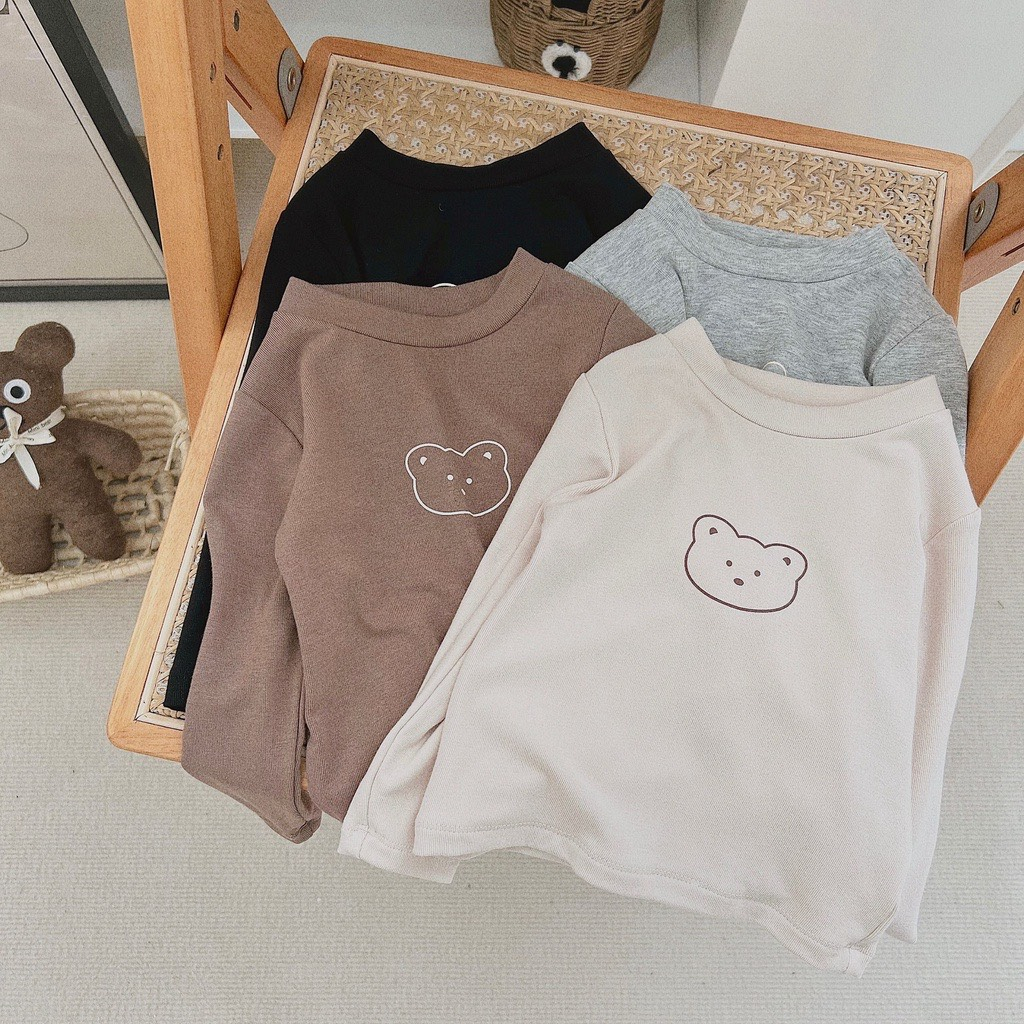 Áo giữ nhiệt dài tay Embes cho bé, chất cotton mềm từ 7kg đến 17kg