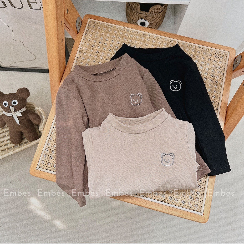 Áo giữ nhiệt dài tay Embes cho bé, chất cotton mềm từ 7kg đến 17kg
