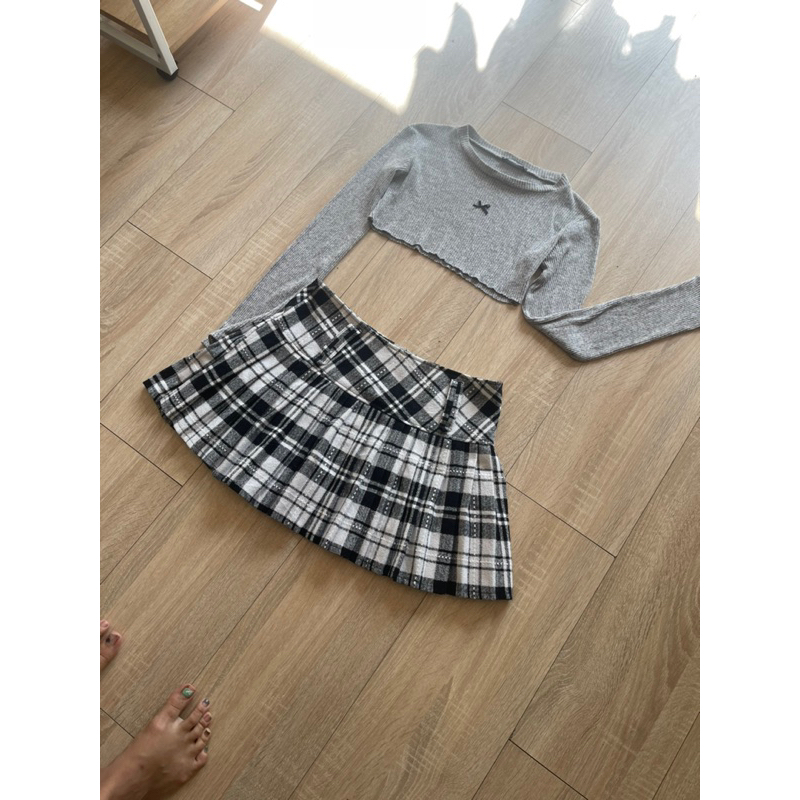 Áo Zara len dệt croptop