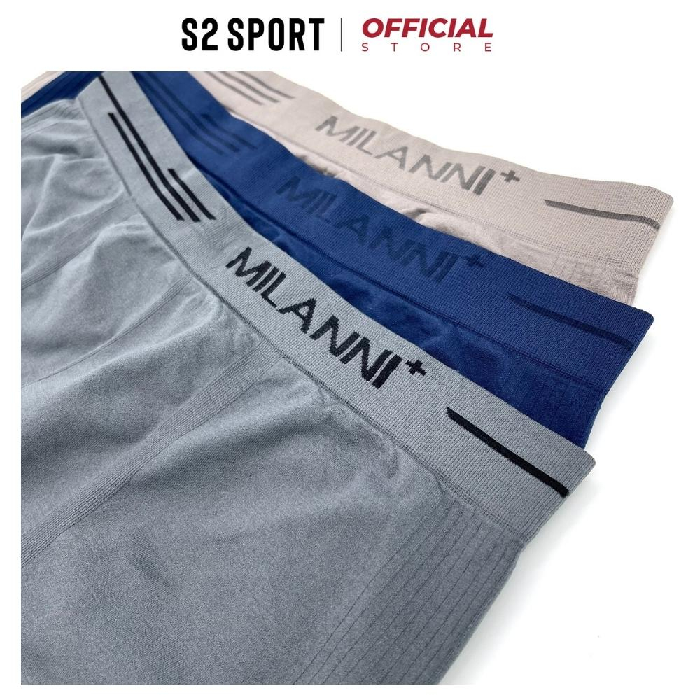 Quần sịp đùi nam S2 SPORT SBX04 boxer cao cấp co giãn 4 chiều cạp cao logo dệt liền mềm mịn thoáng mát kháng khuẩn