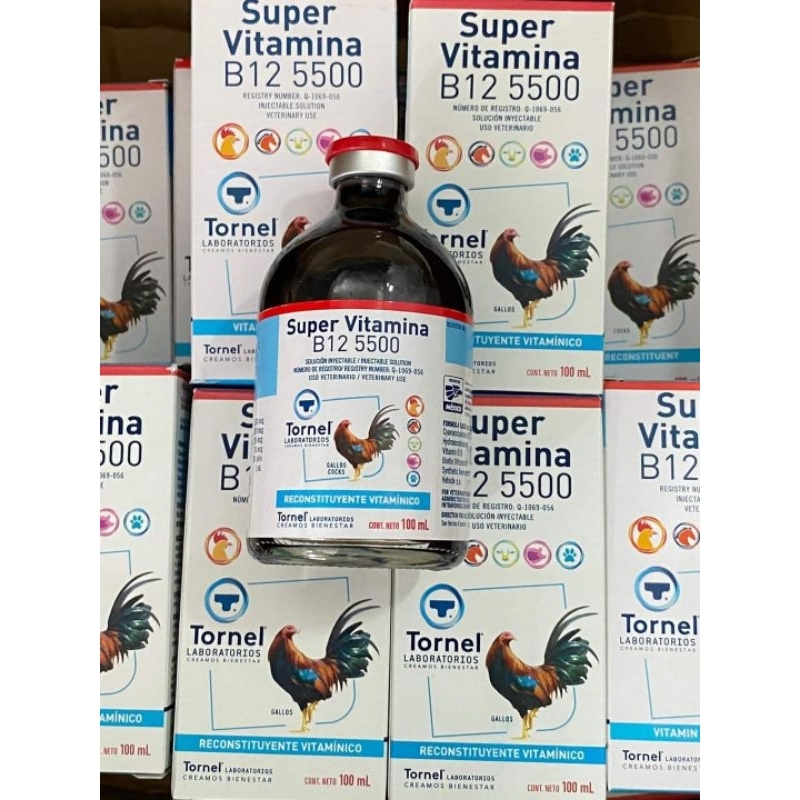 100ml - SUPER VITAMINA B12-5500- T.HUỐC NUÔI GÀ ĐÁ