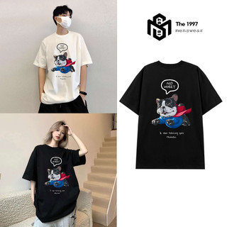 Áo thun nam nữ hình cún local brand Unisex form rộng, chất liệu thun 100% cotton the1997
