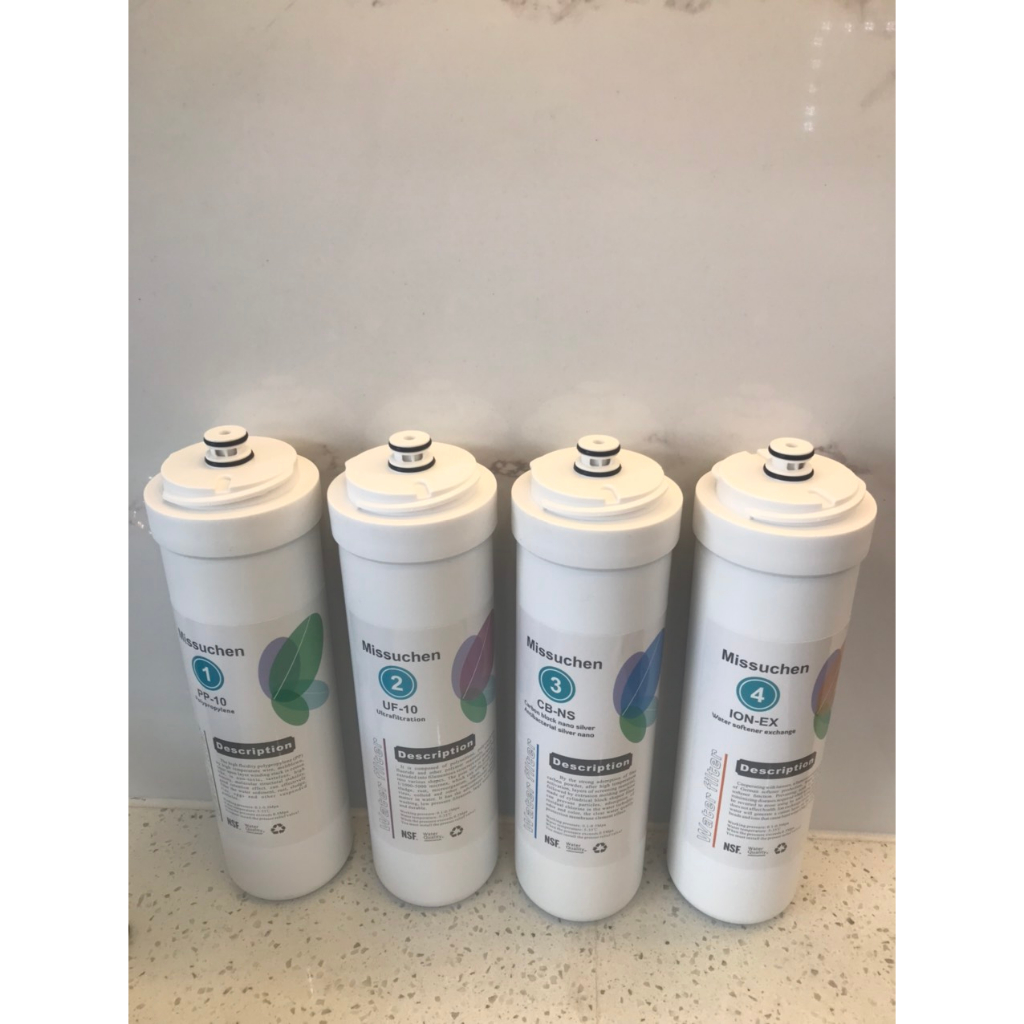 Bộ Lõi Lọc Nước 1,2,3,4 MISSUCHEN - Made in Japan -Hàng chính hãng - Dùng thay thế cho máy MISSUCHEN SKU6300
