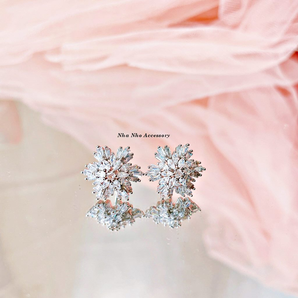 Khuyên Tai Bạc Hình Hoa Tuyết NHÀ NHỎ 195