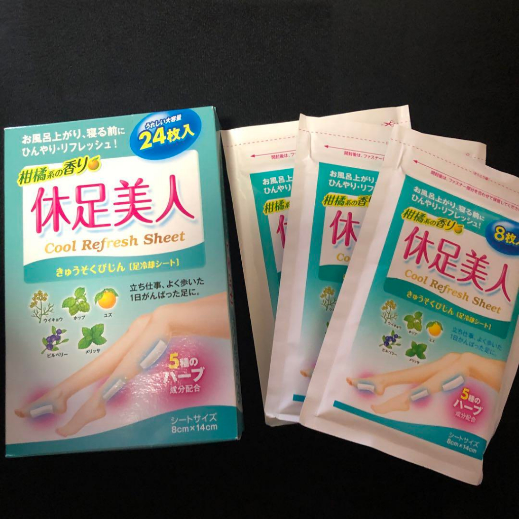 Miếng dán lạnh thảo mộc massage thư giãn chân Lion Kyusoku Jikan Cool Fresh Nhật Bản