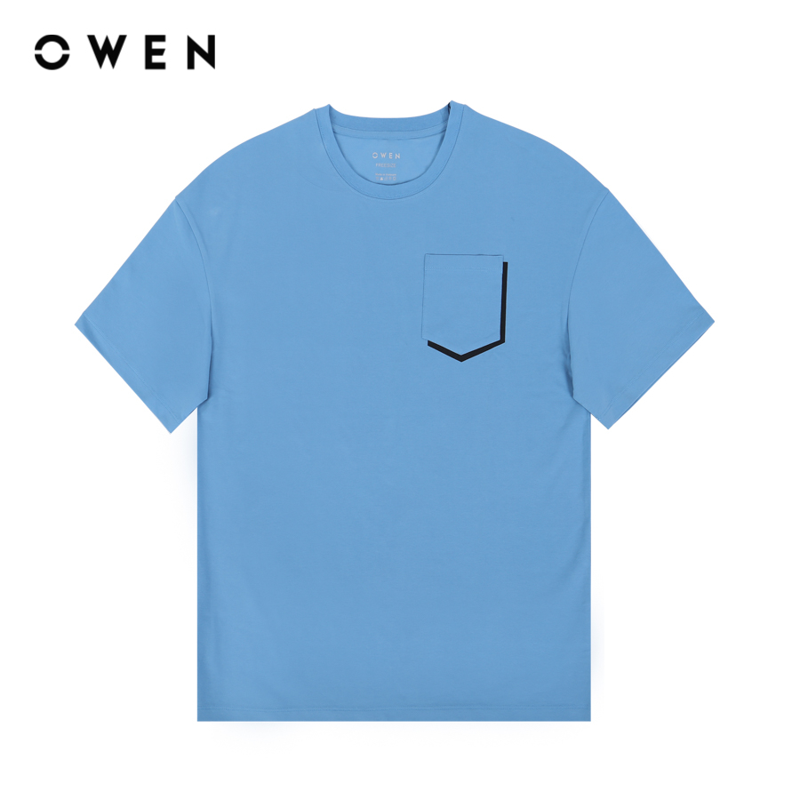 OWEN - Áo thun ngắn tay Nam Owen Fit màu Xanh chất liệu Cotton Freesize - TS22350