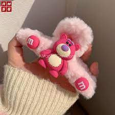 Kẹp Tóc Hình Gấu / Dâu Tây Bằng Lông Nhung Thời Trang Thu