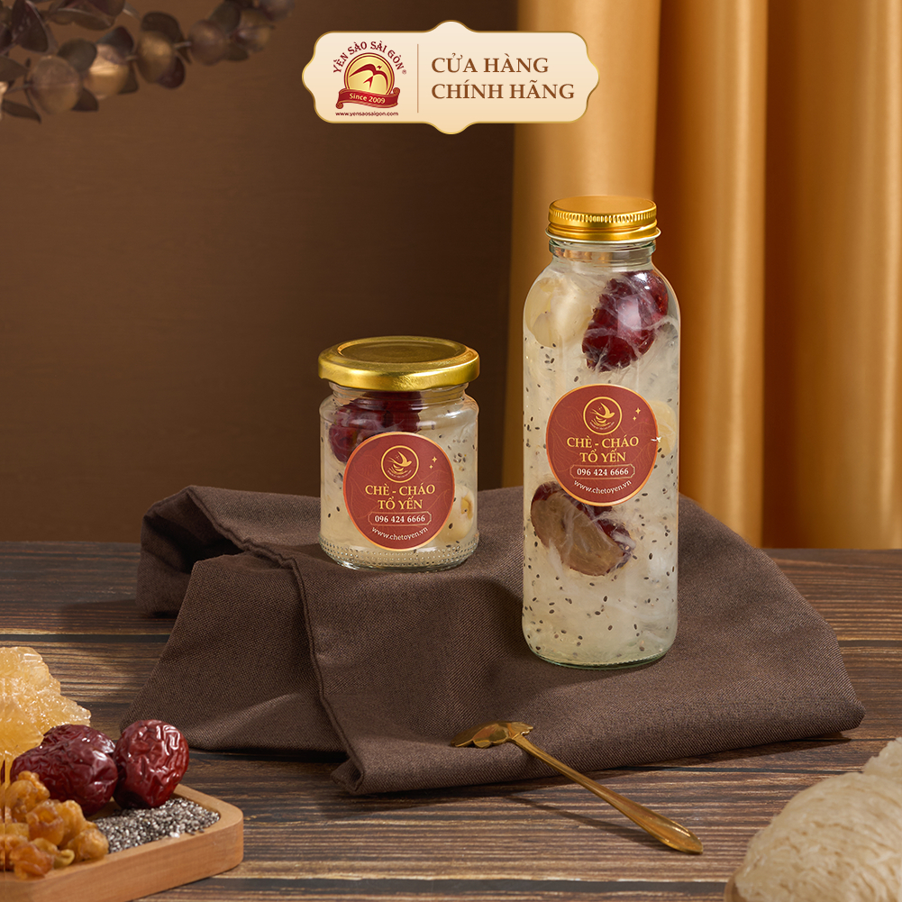 Yến Chưng Thập Cẩm Tươi Nguyên Chất Bổ Dưỡng, Yến Sào Sài Gòn Chưng Sẵn Hũ 120ml Thập Cẩm