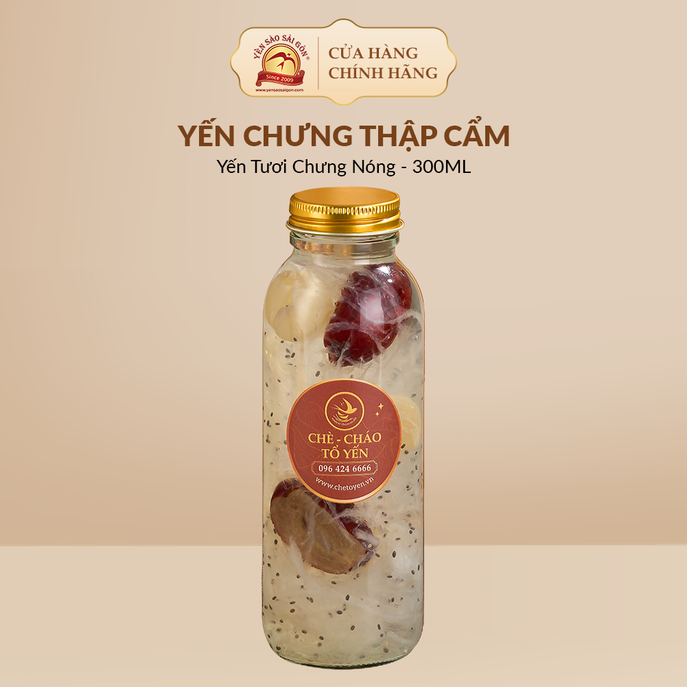 Yến Chưng Thập Cẩm Tươi Nguyên Chất Bổ Dưỡng, Yến Sào Sài Gòn Chưng Sẵn Hũ 120ml Thập Cẩm