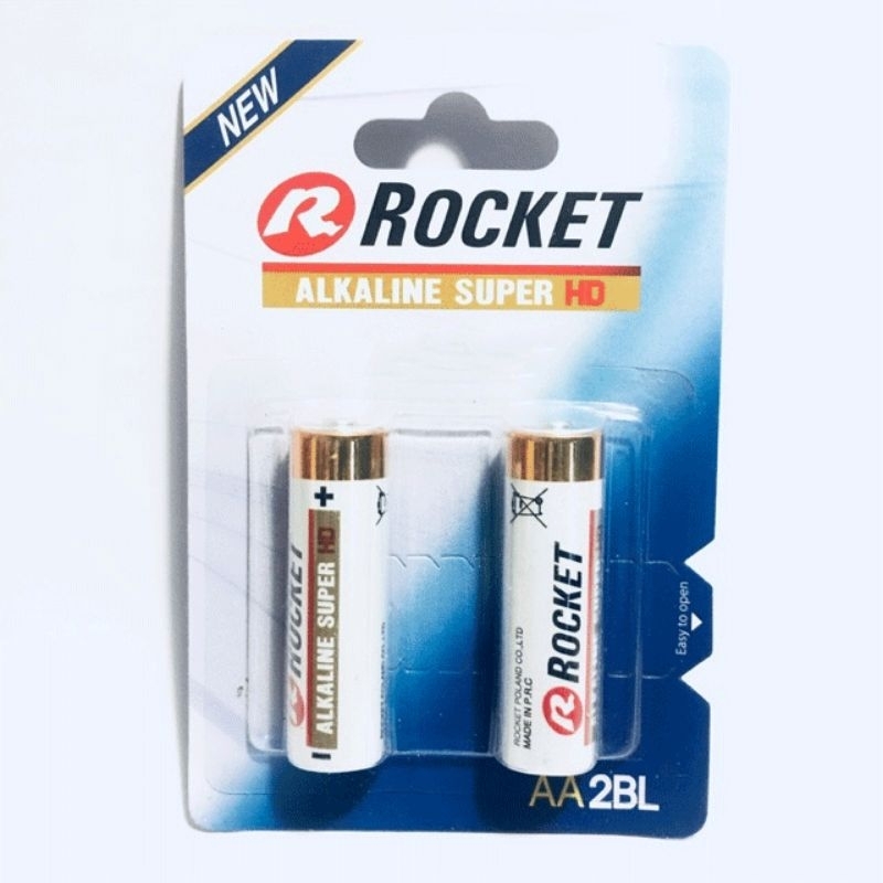Vỉ 2 Viên Pin Tiểu - Pin Đũa Rocket Chính Hãng