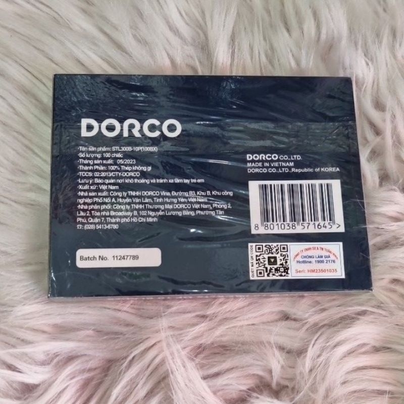 Dao lam DORCO TITAN xanh hộp 100 lưỡi siêu bén