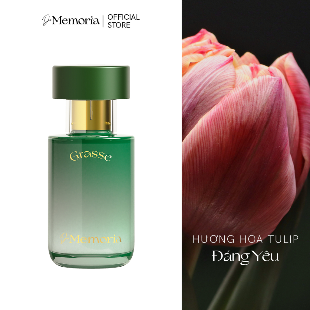 Nước hoa Nữ Thơm Lâu De Memoria Đáng Yêu, Hương Tulip, Thuần túy (30ml) - Grasse 06 BST Ký Ức Đầu Tiên