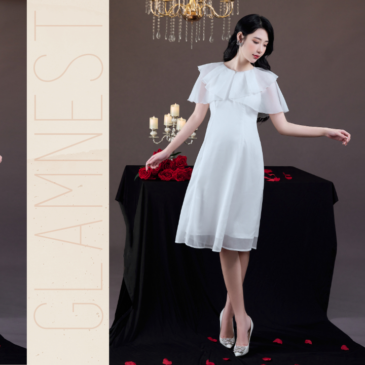 Đầm bầu công sở xinh mặc mùa hè dáng dài bigsize vải tơ mềm mịn Glam Nest VN029