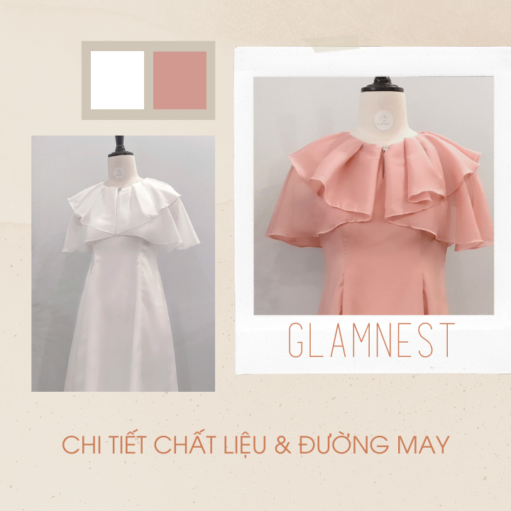 Đầm bầu công sở xinh mặc mùa hè dáng dài bigsize vải tơ mềm mịn Glam Nest VN029