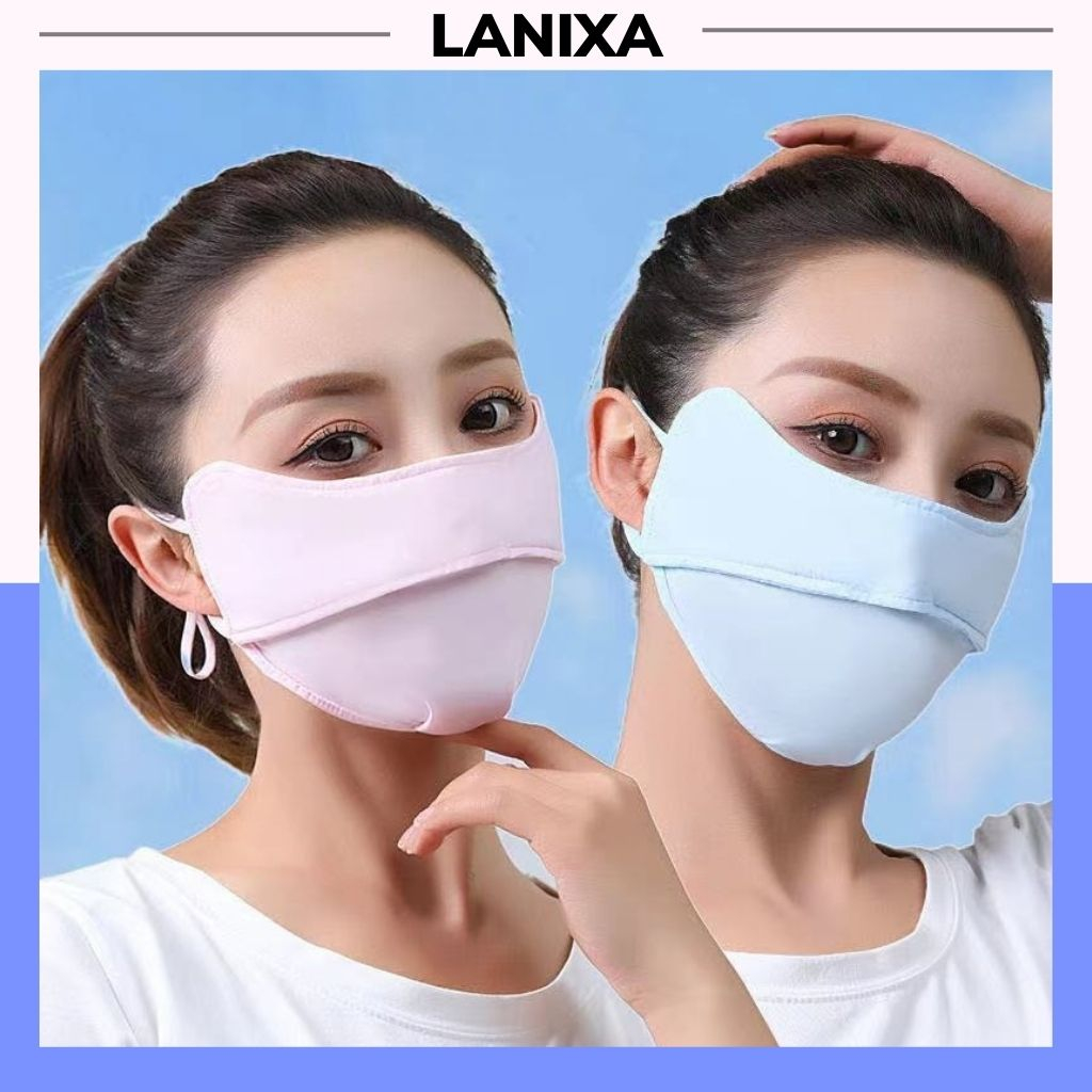 Khẩu trang vải chống tia UV chống nắng UPF 50+ cực tốt Unisex nam nữ đều thích hợp dùng được LANIXA KT