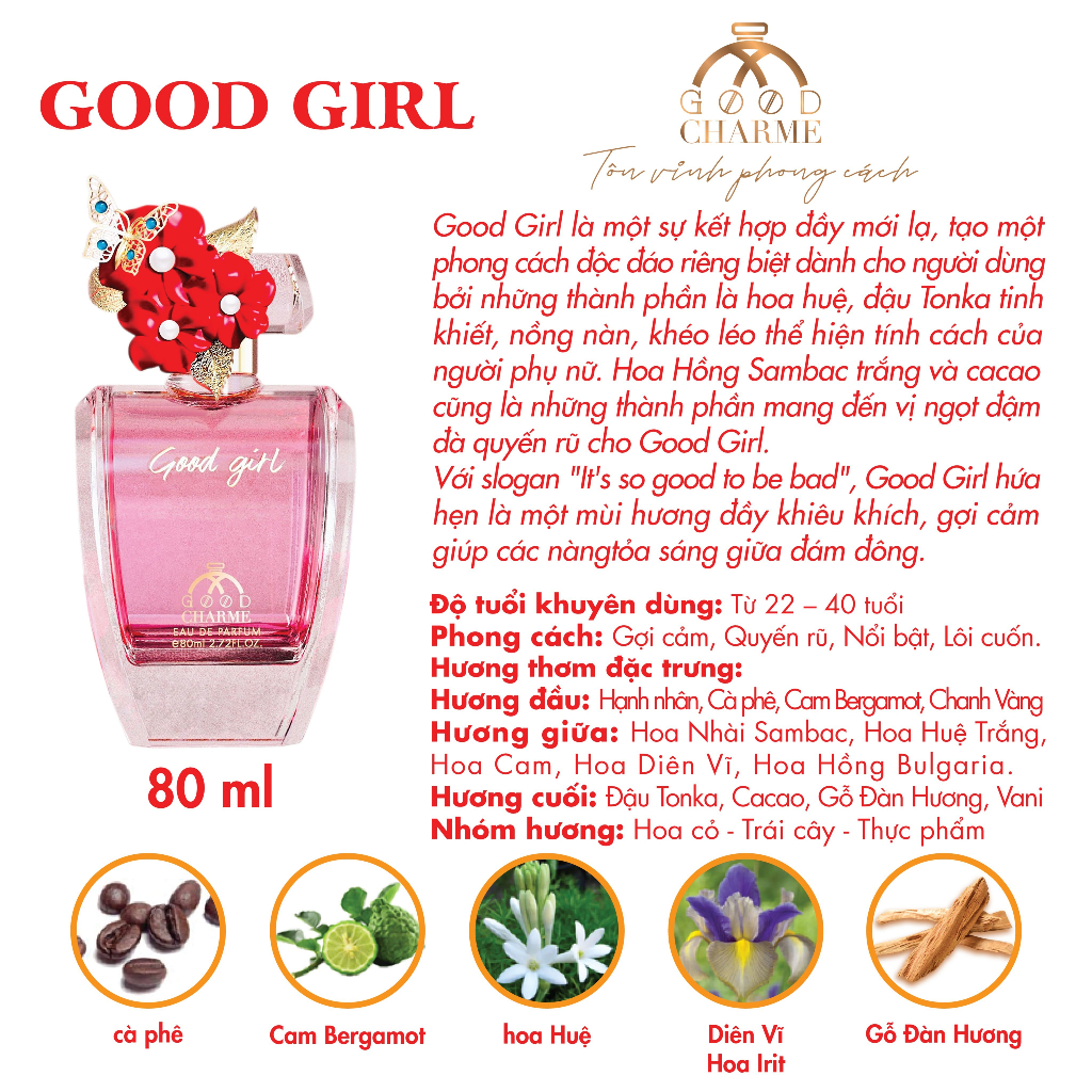 Nước Hoa Nữ Good Charme Good Girl 10ml