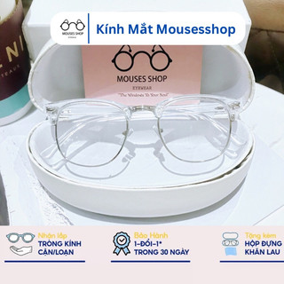 Gọng kính cận nam nữ Mousesshop chất liệu nhựa mắt vuông nửa viền mã 5154