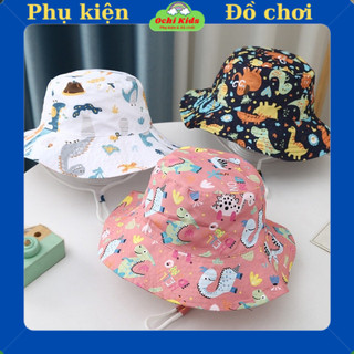  Nón tai bèo cho bé trai bé gái vải cotton kèm dây rút mũ vành cho bé nón chống nắng cho bé 