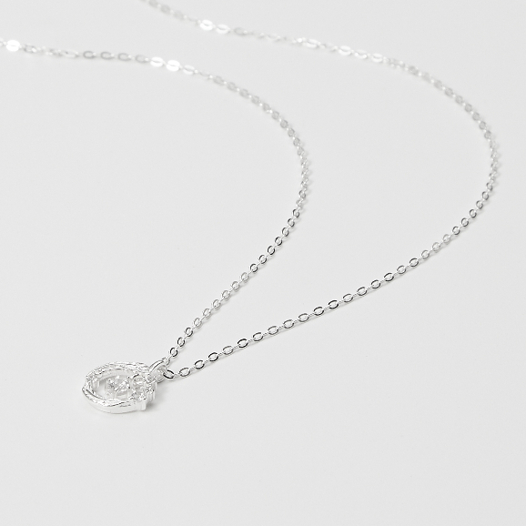 Dây chuyền bạc CDE Sparkling Feather White Necklace Silver CDE6076SV - Dây chuyền nữ Lông Vũ Đính Đá