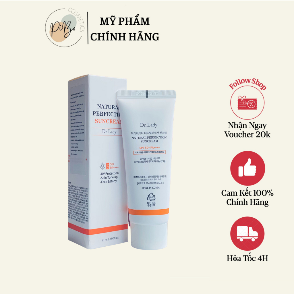 Kem chống nắng nâng tone vật lý - Dr.Lady Suncream 60ml