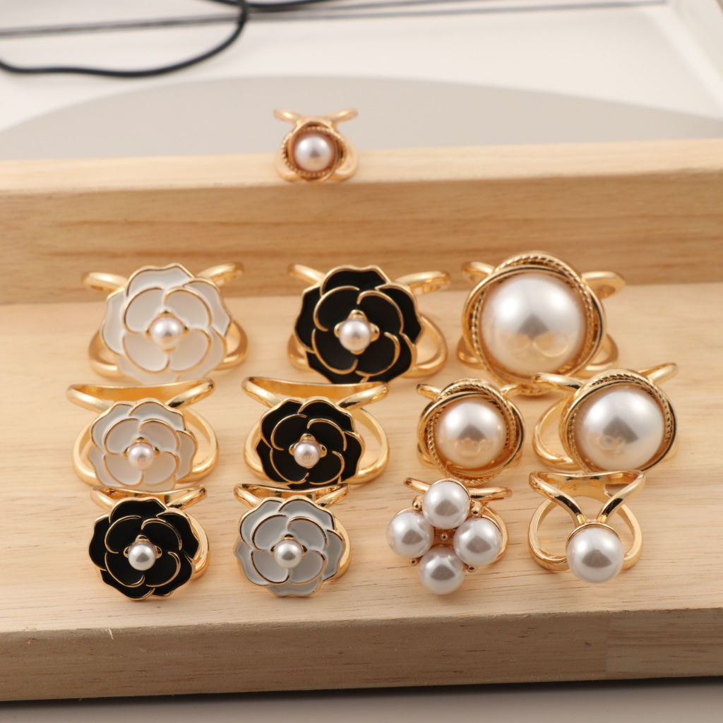 Khuy cài khăn lụa/khóa cài khăn quàng cổ/nút thắt khăn làm nơ tạo kiểu đa năng khăn Turban Bandana Trendy