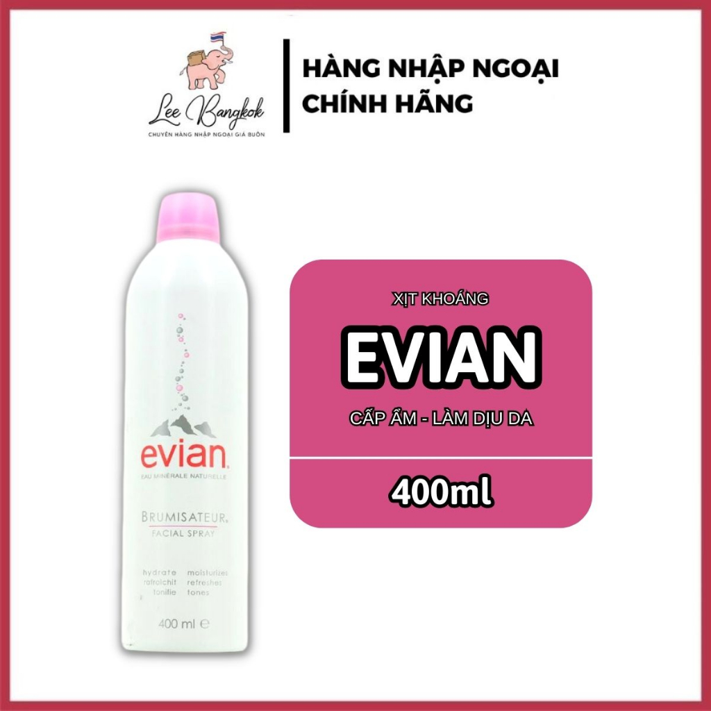 [Nội Địa Pháp] Xịt Khoáng Dưỡng Ẩm Evian Natural Mineral Water Mist Giúp Dưỡng Da, Cân Bằng Da, Chăm Sóc Da 400ml