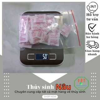 Gói hút ẩm Silica dùng bảo quản thức ăn cá cảnh 10 gói PK050