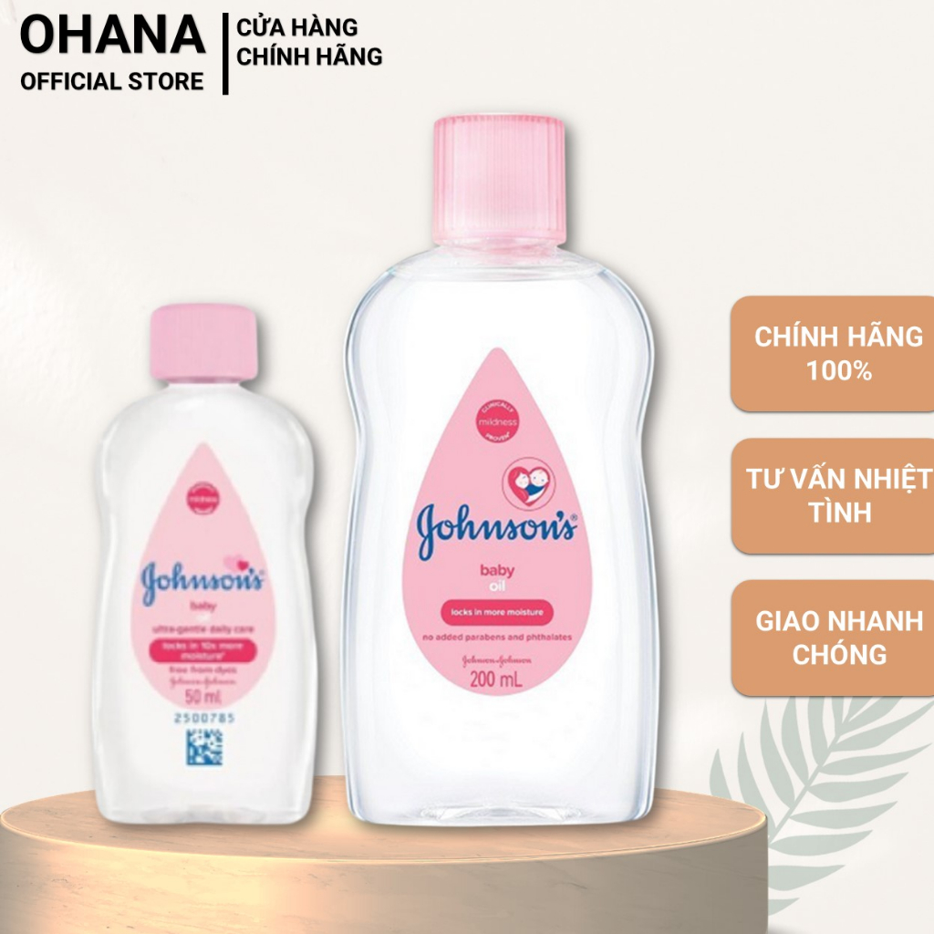 Dầu Dưỡng Ẩm Mát Xa Johnson's Baby Oil (200ml/50ml)