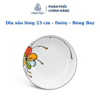Dĩa sâu lòng minh long 23 cm daisy bóng bay - gốm sứ cao cấp minh long i
