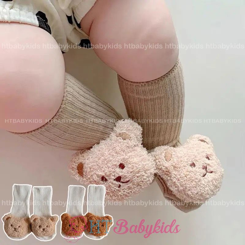 Tất vớ gấu bear bông xù style hàn quốc cho bé trai bé gái trẻ sơ sinh - Hàng loại 1