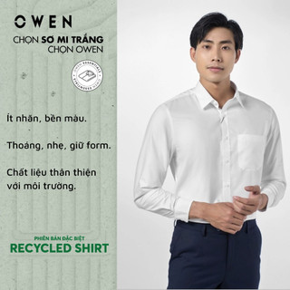 OWEN - Áo sơ mi trắng dài tay Chất Recycle dáng Regularfit / SLIMFIT