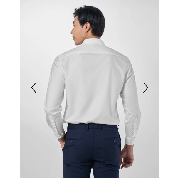 OWEN - Áo sơ mi trắng dài tay Chất Recycle dáng Regularfit / SLIMFIT