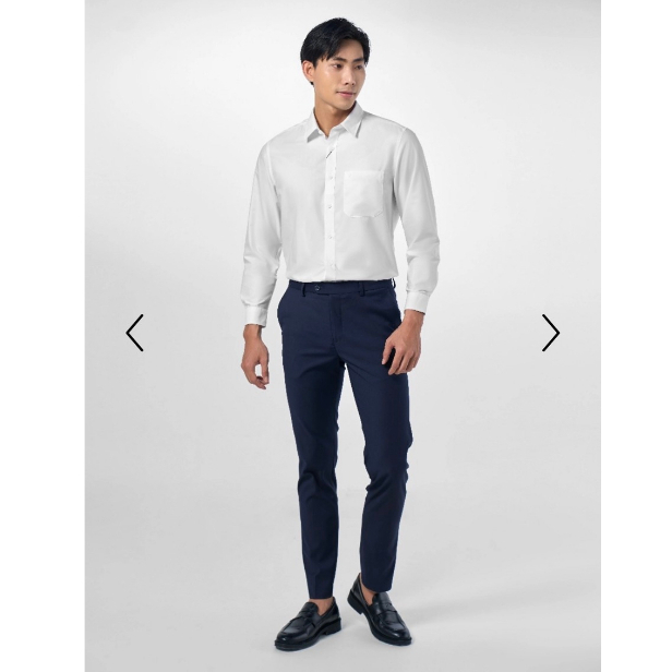 OWEN - Áo sơ mi trắng dài tay Chất Recycle dáng Regularfit / SLIMFIT