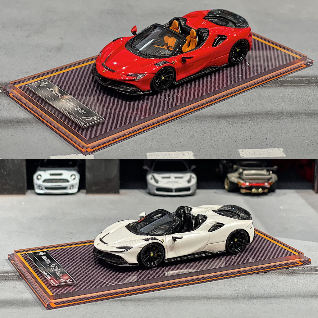 XE MÔ HÌNH FERRARI SF90 NOVITEC,TỶ LỆ 1/64