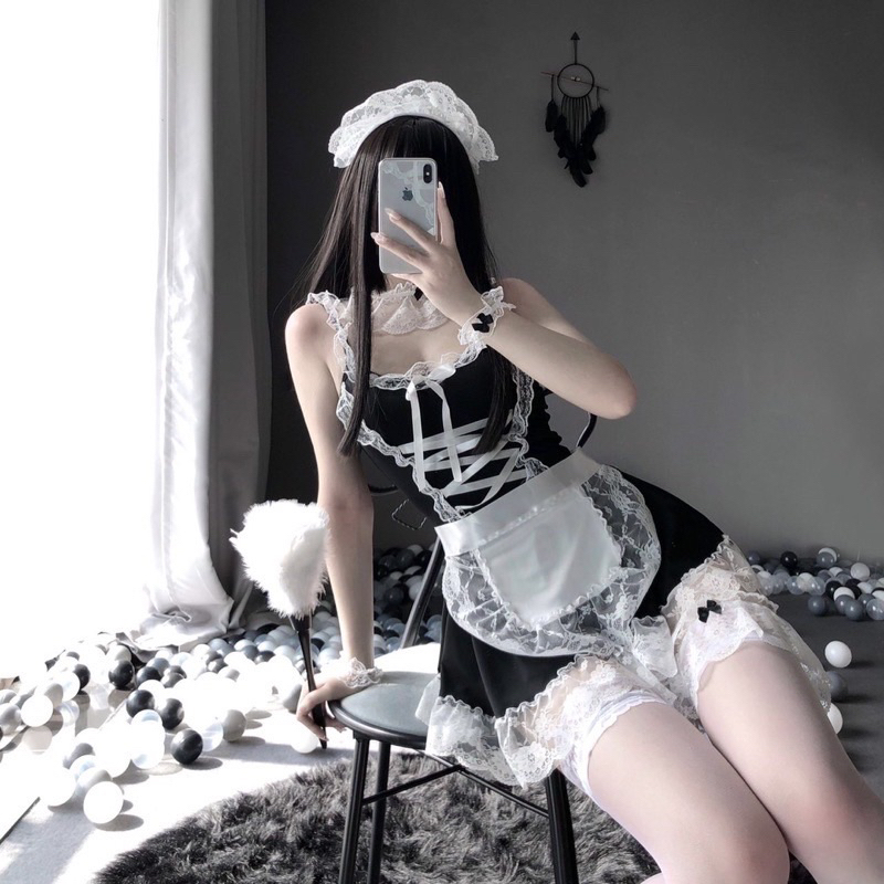 Bộ cosplay cô hầu gái quyến rũ - Cosplay hầu gái anime sexy