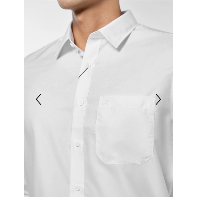 OWEN - Áo sơ mi trắng dài tay Chất Recycle dáng Regularfit / SLIMFIT